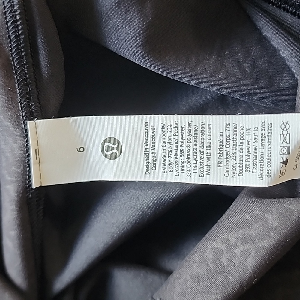 Lululemon Wunder Train HR Tight 25" in Distressed Twill Embossed Black NWT - Picture 4 of 5